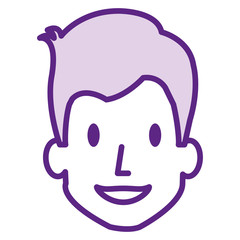 young man head avatar character