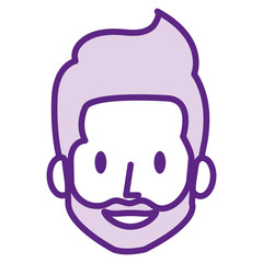 young man head avatar character