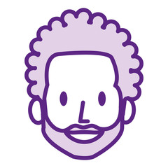 young man head avatar character