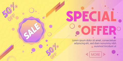 Offer discount banner advertisement