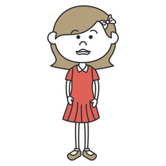 beautiful little girl character