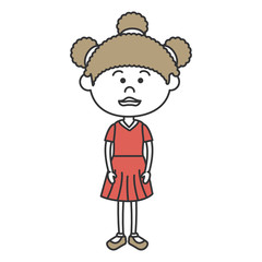 beautiful little girl character