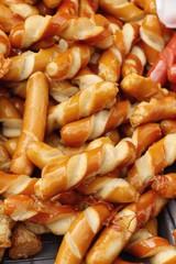 Fried sausage is delicious at street food
