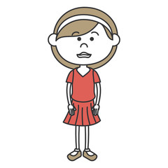 beautiful little girl character