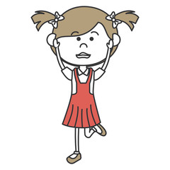 beautiful little girl character
