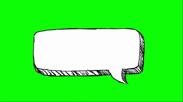 speech bubble -  green screen - drawing