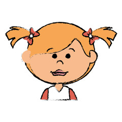 beautiful little girl character