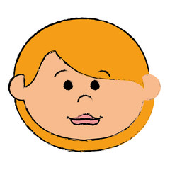 beautiful little girl head character