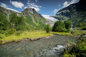 Fototapeta na wymiar Bøyabreen glacier, Norway