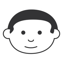 Obraz na płótnie Canvas little boy head avatar character