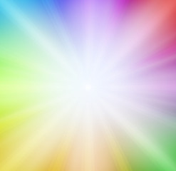 Obraz premium Bright light on rainbow background