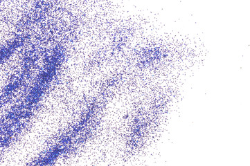 Textured background with blue glitter on white