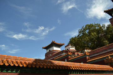 The temple around Summer Palace in Beijing. Pic was taken in September 2017. Translation: 