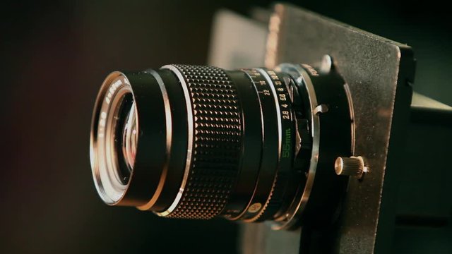 Retro camera medium format turns close to