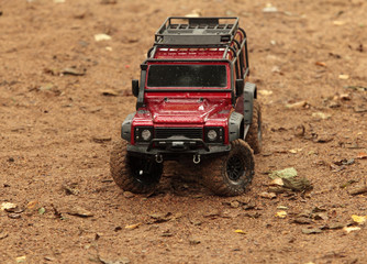 offroad trip Land Rover Defender off-road vehicle, expedition, radio controlled car © mrivserg