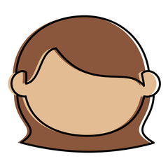 beautiful little girl head character