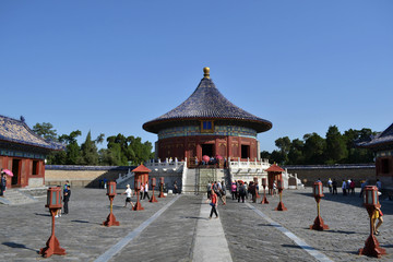 Tourists visiting Temple of Heaven, Beijing. Pic was taken in September 2017