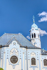 Fototapeta na wymiar Blue church in Bratislava - Church of St. Elizabeth