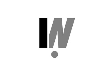 in i n black white grey alphabet letter logo icon combination