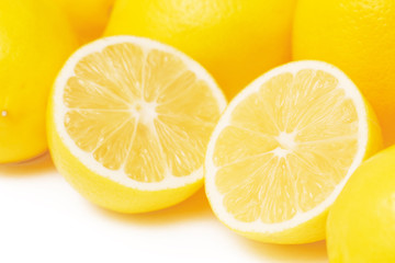 Fototapeta na wymiar Lemon, studio image on white
