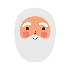 christmas happy santa claus character beard
