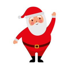 christmas happy santa claus waving hand funny