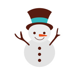 christmas snowman cartoon smile character winter