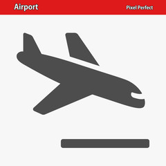 Airport Icon. Professional, pixel perfect icons optimized for both large and small resolutions. EPS 8 format.