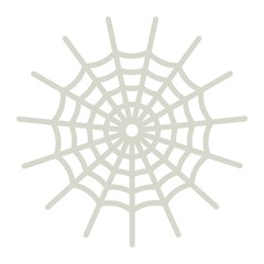Spider web flat icon, halloween and scary, cobweb sign vector graphics, a colorful line pattern on a white background, eps 10.