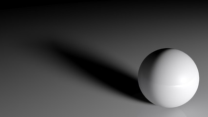 White sphere - 3D rendering