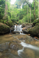 Naklejka na ściany i meble The strong stream of Kate waterfall Chanthaburi Province, Thailand