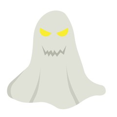 Ghost flat icon, halloween and scary, horror sign vector graphics, a colorful solid pattern on a white background, eps 10.