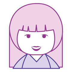 little japanese doll kawaii character