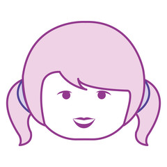 little japanese doll head kawaii character
