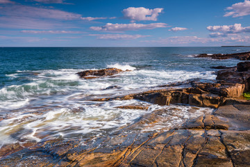 Rumbling Kern Rocks / At Rumbling Kern near Howick on the Northumberland coastline lies a small beach and cove, sheltered by small cliffs