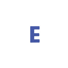 English Letter E from wooden aiphabet