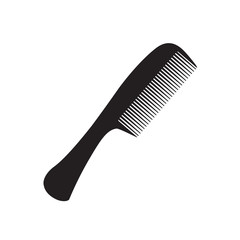 black comb icon- vector illustration