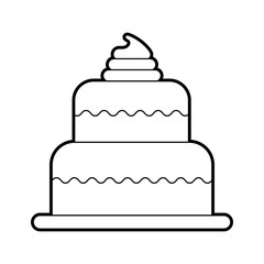 sweet baked cake birthday cream delicious