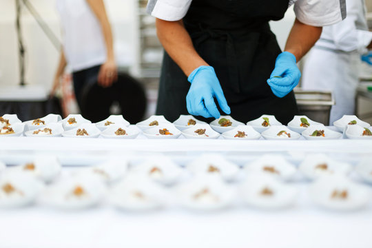 chef preparing food for a catering