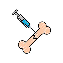 medical broken bone and siringe