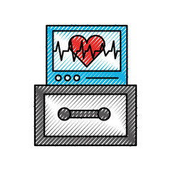 ecg machine displaying heartbeat monitoring