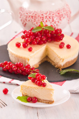 Redcurrant cheesecake.