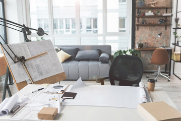 Living room of skillful architect