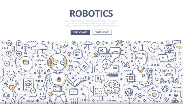 Robotics Doodle Concept
