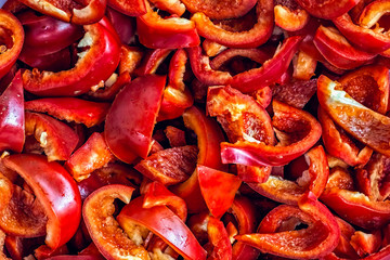 Red cutted peppers