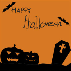 Vector of background in cartoon style in Halloween concept.