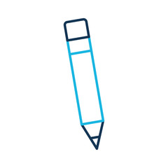 school wooden pencil utensil writing icon vector illustration