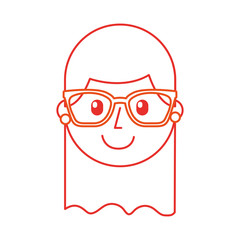 cartoon happy young girl with glasses teacher day
