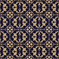 Baroque floral pattern vector seamless. Vintage damask luxury background texture. Victorian flower ornament design for wallpaper, textile, fabric, backdrop, carpet.
