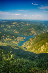 Fototapeta na wymiar Biljeska stena viewpoint landscape Tara mountain Serbia